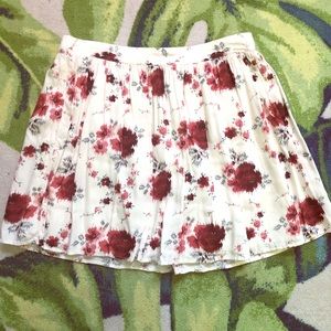 White floral skirt
